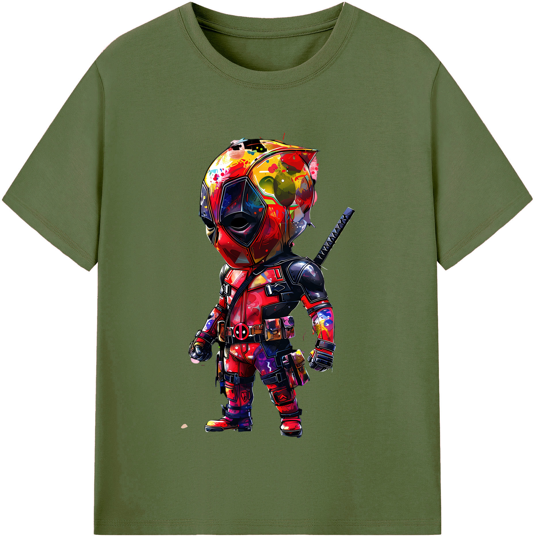 （画像用） Deadpool デッドプール 綿100％半袖Tシャツ（フロントプリント）